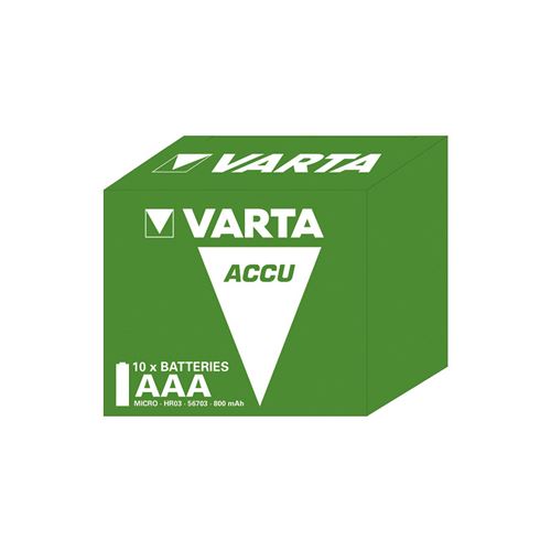 Varta - Pile rechargeable AAA 800 mAh boîte de 10