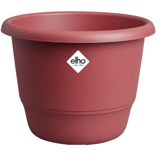 Non Communiqué Rouge Pot De Fleurs - Elho - Amiga Rond 40 - Ø 39 X H 29 Cm - Extérieur - 100% Recyclé