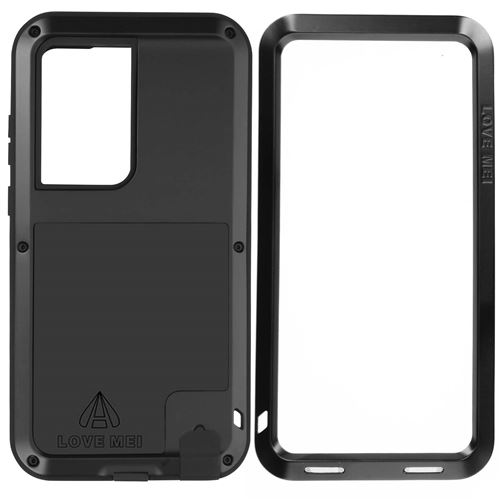 Coque pour Samsung Galaxy S22 Ultra Anti-chutes 1.8m Anti-Éclaboussures Powerful Love Mei Noir