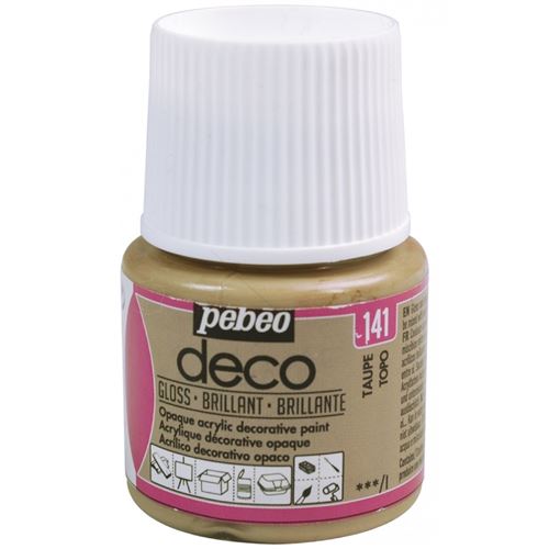 Peinture acrylique opaque brillante - taupe - 45 ml #0