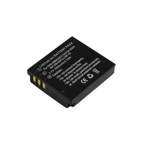 AVIZAR Batterie Li-ion pour Appareil Photo Panasonic Lumix 3.7V Compatible CGA-S005 Noir