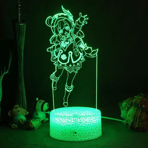 Lampe 3D Tactile Veilleuses Enfant MJ2041 Genshin Impact a 16 Couleurs avec Telecommande