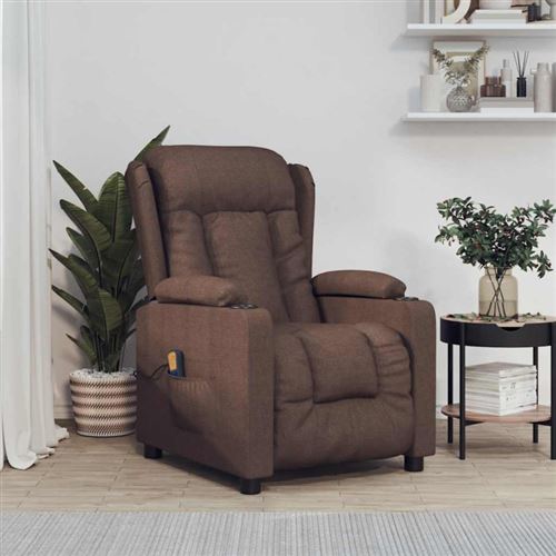 Non Communiqué Brun Fauteuil De Massage Marron Tissu