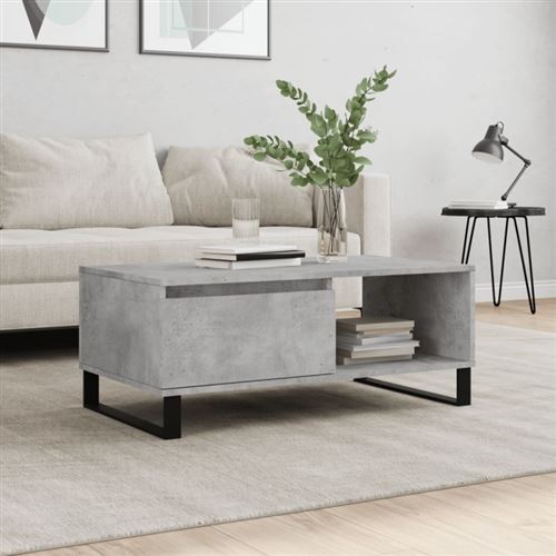 VIDAXL - Table basse - 90x50x36,5 cm - Gris - Image 3