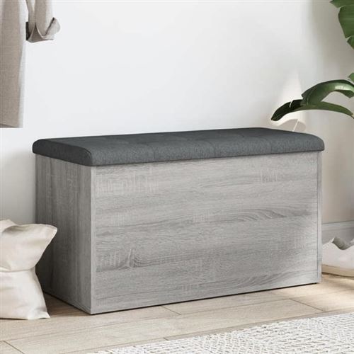 vidaXL Banc de rangement sonoma gris 82x42x45 cm Bois d'ingénierie
