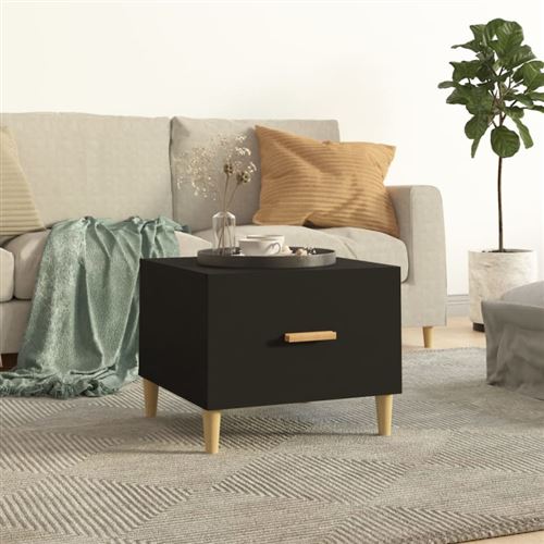 VIDAXL - Table basse - 50x50x40 cm - Noir - Image 3