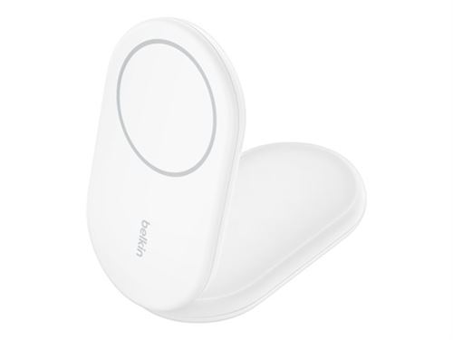 Belkin Blanc Boostcharge Socle De Recharge Aimanté Et Pliable Qi2 15W (Blanc) - Image 4