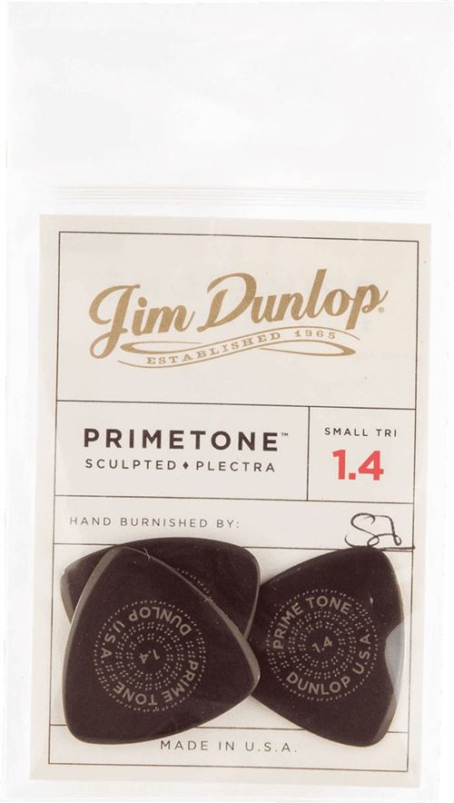 Dunlop 517P140 - Médiators Primetone Small Tri, smooth, Player's Pack de 3, 1.40 mm
