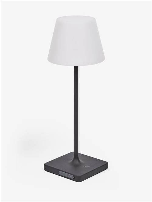 Lampe de table d'extérieur coloris noir - diamètre 15 x hauteur 38 cm - PEGANE -