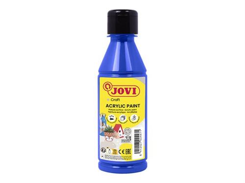JOVI - Peinture - acrylique à base d'eau - liguide - bleu foncé - opaque - satin - 250 ml