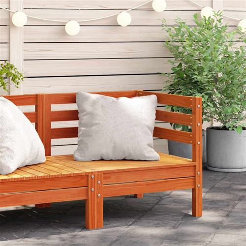 Vidaxl - Divano Angolare Da Giardino Marrone Cera In Legno Massello Pino