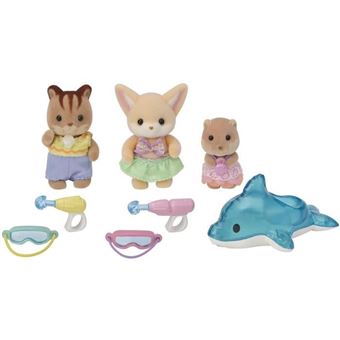 Sylvanian Families Le trio des bebes a la piscine - 5749