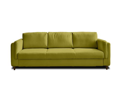 BestMobilier - Canapé 3 places - Convertible - Velours - Vert - Image 3
