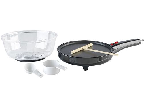 Non Communiqué Rosenstein & Söhne : Poêle Électrique Pour Pop-Corn Et Crépiêre 800 W / Ø 20 Cm