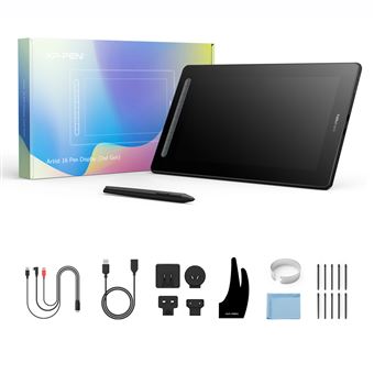 XP-PEN Artist (2e generatie) Grafische tablet met scherm, Stylus X3 Elite, voor digitaal tekenen, compatibel met Windows, Mac, Android, Linux, Chrome OS (10,1 inch, zwart