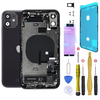 Chassis Prémonté Remplacement pour iPhone 11 Noir Complet +Joint +NFC +Kit - 1