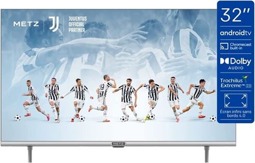  TV METZ &eacute;cran infini sans bord - &Eacute;cran 32&rsquo;&rsquo; (81 cm) Direct LED HD ANDROID TV 9.0 avec DVB/C/T2/S2 S&eacute;rie MTC6110 
