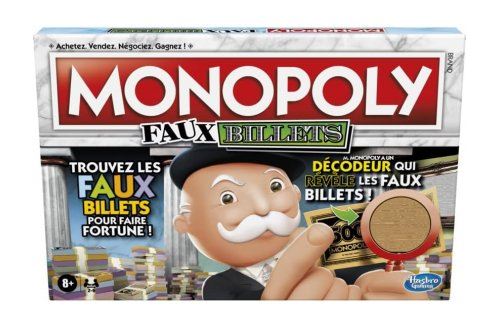Jeu société monopoly faux billet 2-6 joueurs - set plateau classique version française + 1 carte tigre - famille enfant