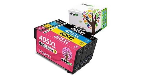 Kingjet 405xl cartouches d'encre compatibles pour epson 405 405 xl pour epson workforce pro wf-3820dwf wf-3825dwf wf-4820dwf wf-4825dwf wf-4830dtwf