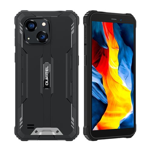 Smartphone Oukitel WP32 Noir : 5.93 , 4Go+128 Go + 1To, 6300mAh, Android 13, Dual SIM 4G, NFC,Téléphone Portable-300g