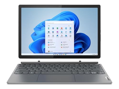 Lenovo IdeaPad Duet 5 12IRU8 83B3 - Tablette - avec clavier détachable - Intel Core i3 - i3-1315U / jusqu'à 4.5 GHz - Win 11 Pro - UHD Graphics - 8 Go RAM - 128 Go SSD NVMe - 12.4" LTPS écran tactile 2560 x 1600 (2,5 K) - Wi-Fi 6E, Bluetooth - gris ora