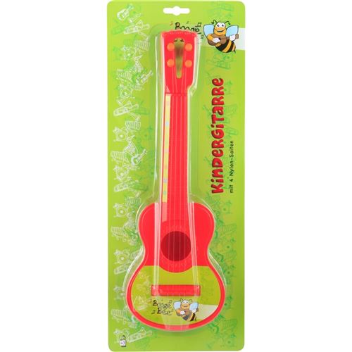 Vedes 68401097 - Boogie Bee Guitare pour enfants en plastique, rouge, 40cm