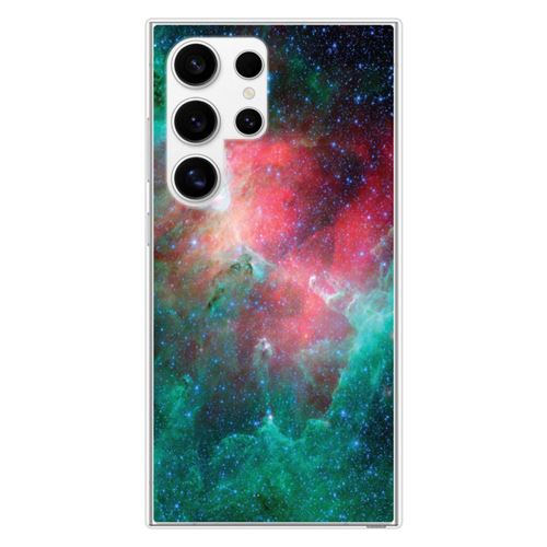 Coque en silicone imprimée compatible Samsung Galaxy S24 Ultra Nébuleuse