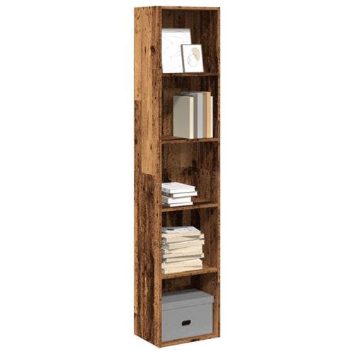 Bibliothèque vieux bois 40x30x189 cm bois d ingénierie