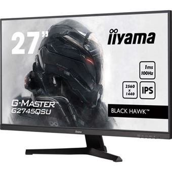 iiyama G-MASTER Black Hawk G2745QSU-B2 - Écran LED - jeux - 27" - 2560 x 1440 WQHD @ 100 Hz - IPS - 300 cd/m² - 1300:1 - 1 ms - HDMI, DisplayPort - haut-parleurs - noir, mat