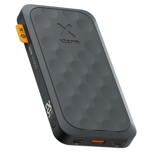 xtorm Fuel Series 5 - Banque d'alimentation - 10000 mAh - 20 Watt - PD, QC 3.0 - 3 connecteurs de sortie (USB, 2 x USB-C) - noir