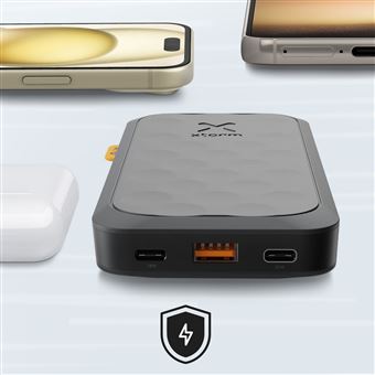 Batterie Externe 10000mAh 20W 2x USB-C plus USB Écran LED Design Compact Xtorm Noir