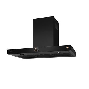 Hotte décorative murale 90cm 65db 540m3/h noir De Dietrich DHB2934B