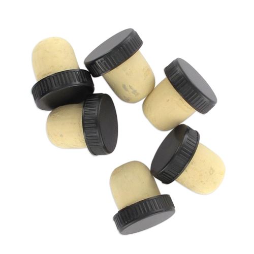 Non Communiqué Jaune,Rouge,Gris,Noir,Beige Lot De 6 Bouchons De Liège Fackelmann Bar Concept