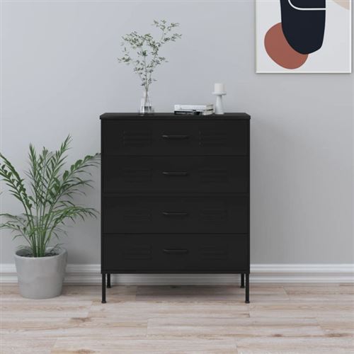 VIDAXL - Commode - Noir - 80x35x101,5 cm - Image 2