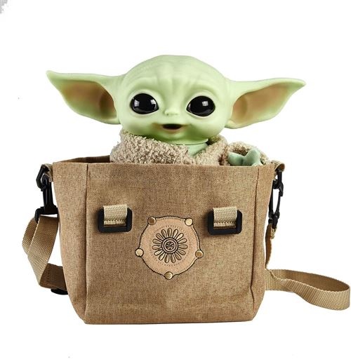 Star Wars : Figurine peluche Grogu sonore avec sacoche