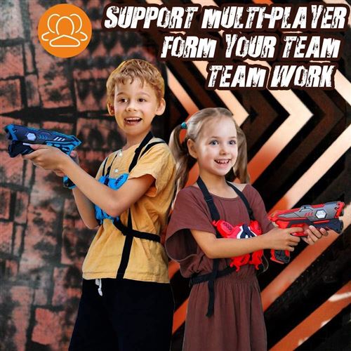 FORHISHER Pistolet Laser Game 2 Joueurs Avec Gilets - Jeu Bataille Laser Enfant