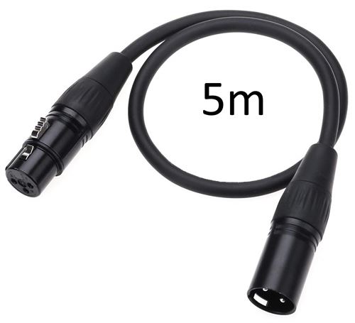 Câble XLR mâle XLR femelle 3 broches - 5m - Microphone Son Enceinte  Amplificateur Console DMX Phonillico® - Accessoire Audio - Achat & prix