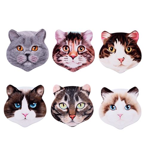 Non Communiqué Multicolore Dessous De Plat Chat 20 Cm (1 Modèle Aléatoire) - Table Passion - Céramique