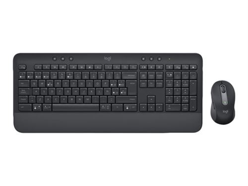 Logitech Signature MK650 for Business - Ensemble clavier et souris - sans fil - 2.4 GHz Bluetooth LE - QWERTY - Espagnol - graphite
