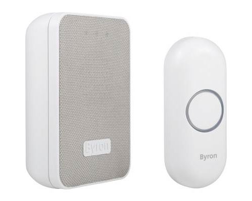 Non Communiqué Gris/Blanc Set Complet Pour Sonnette Sans Fil Byron Dby-22321 150 M