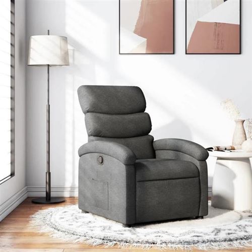 Non Communiqué Gris Vidaxl Fauteuil Réglable Tissu Foncé