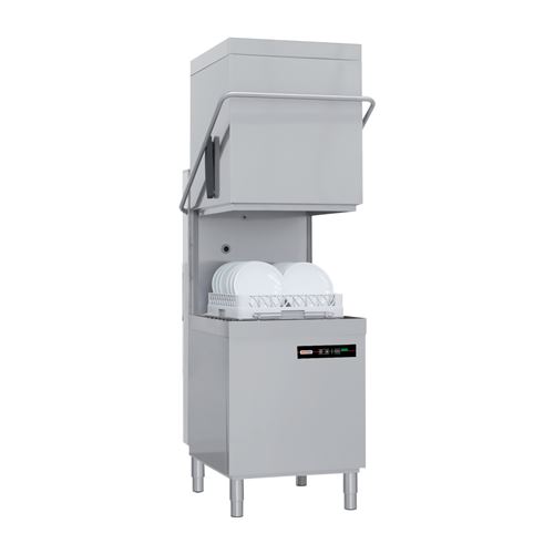 Lave vaisselle &agrave; capot rev&ecirc;tement simple avec pompe de vidange 50x50 400 V QQI 102 P Redfox