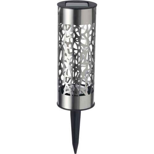 Non Communiqué Blanc Chaud Borne Solaire Inox Galix G4445 - A Poser Ou A Planter - H28cm