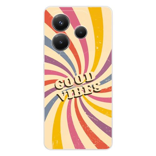 Coque en silicone imprimée compatible Xiaomi Redmi Note 14 5G Good vibes