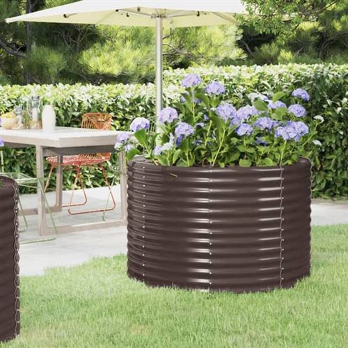 Vidaxl Marron Lit Surélevé De Jardin Acier - Image 3