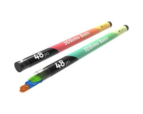 3D SIMO Pack de filaments PCL 3vert, bleu, marron 50 g
