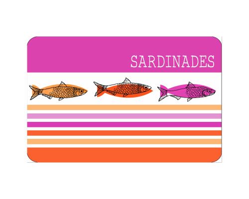 Set de table 28.5 x 44 cm polypropylene opaque sardinades Rose