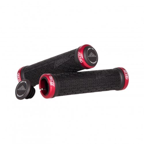 Azonic Logo Lock-on 130mm Poignées Rouge