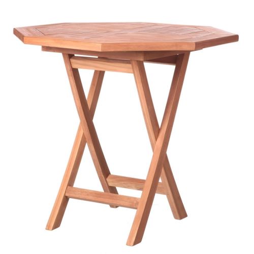 Table de jardin pliante octogonale en teck KENITA