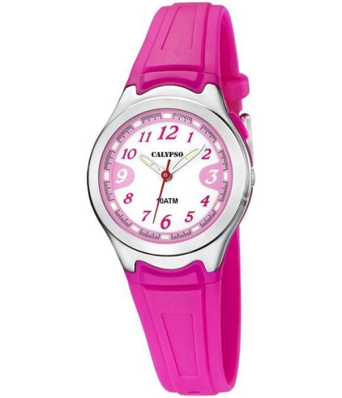 Calypso Montre Femme K6067/3 Rose, Blanc